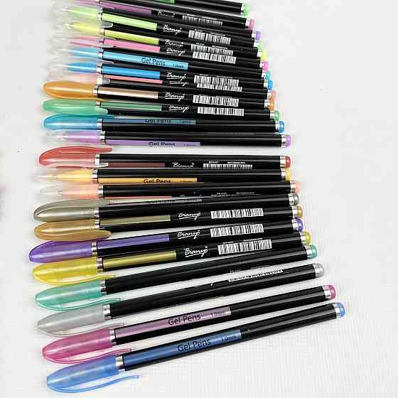Набор из гелевых цветных ручек 48 штук Gel Pens 1 мм для рисования Каменец-Подольский