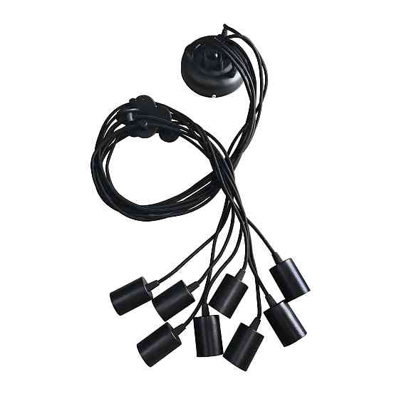 Підвісна люстра павук чорна 8 ламп Е27 Spider 149-8 Одеса