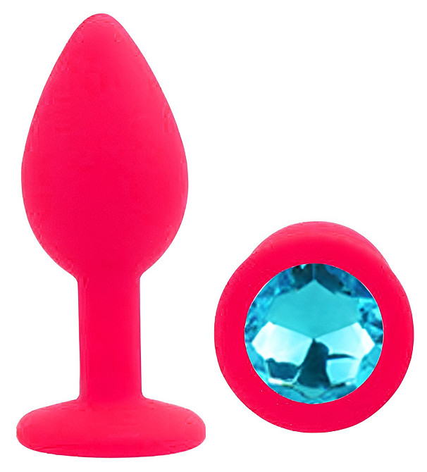 Силіконова анальна пробка EGZO - Silicone Pink Round Plug Aqua, size S Sex Aura Київ - фото 2