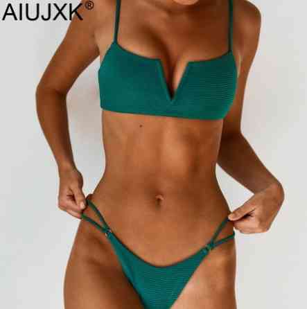 Жіночий купальник з топом S зелений Київ