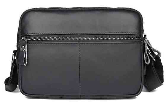 Сумка Vintage 14548 з натуральної шкіри зерниста Чорна Київ