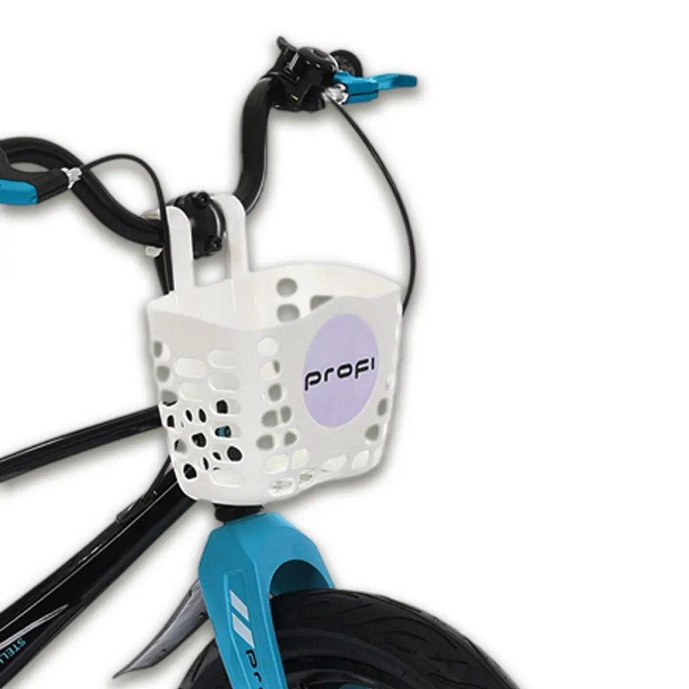 Велосипед дитячий PROFI 14 дюймів STELLAR з бічними колесами магнієва рама та вилка кошик гальма дискові Чорно-блакитний (MB Чернигов - изображение 2