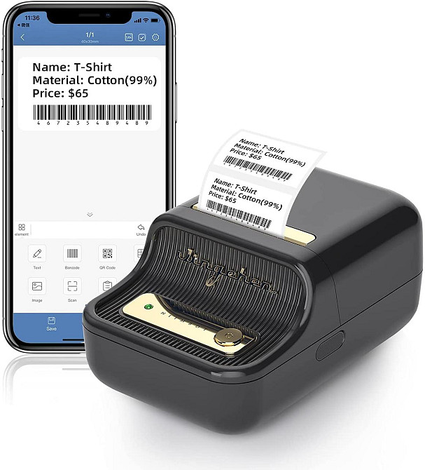 Термопринтер для наклейок NIIMBOT B21S чорний Київ - фото 7