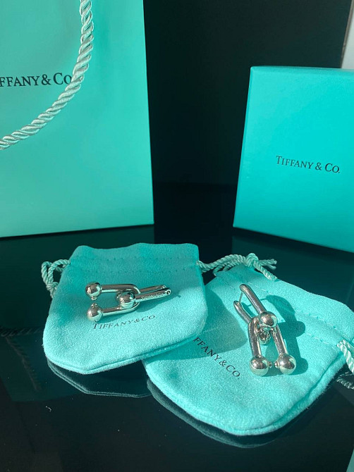 Tiffany Тиффани серьги крупные  hardwear покрытие серебро / упакованы в мешочек Одесса - изображение 1