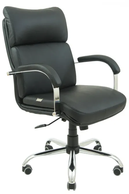 Офисное Кресло Руководителя Richman Dakota Кожа Lux Хром М3 MultiBlock Черный Киев - изображение 1