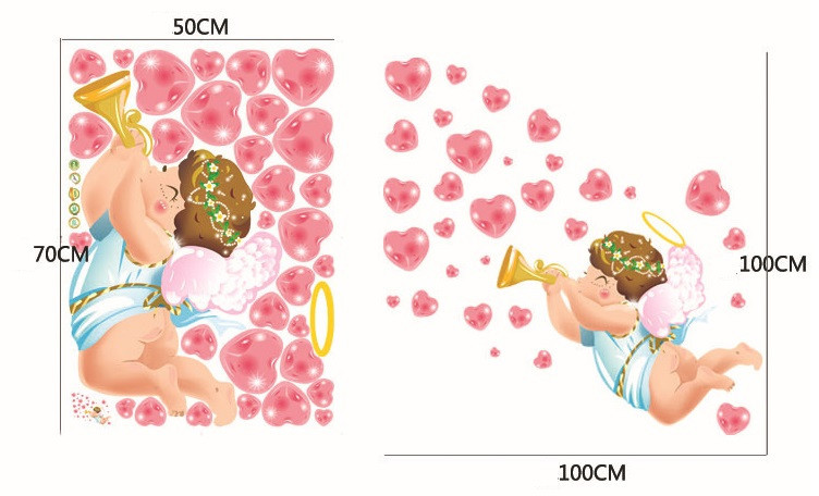 Самоклеюча наклейка на стіну Купідончик Київ - фото 2