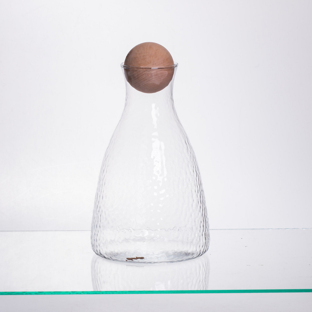 Набір для напоїв графин з бамбуковою кришкою та 6 склянок, прозорий 64486-37 Київ - фото 2