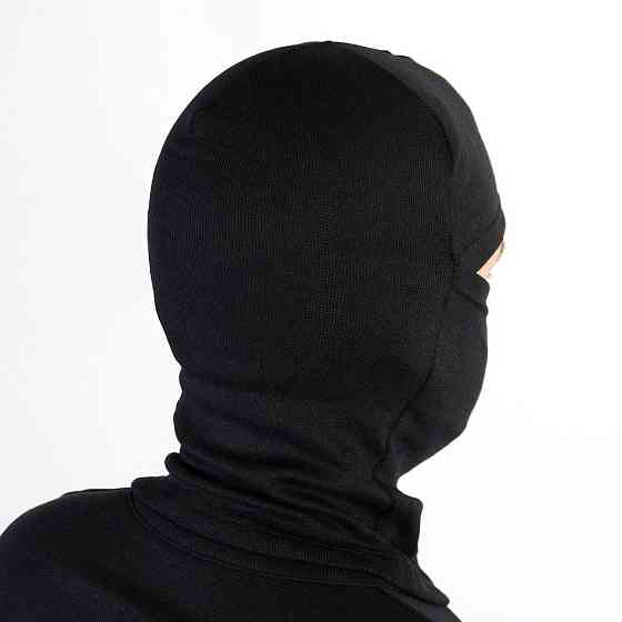 Зимова балаклава-баф на флісі, Чорна / Тактична балаклава утеплена / Балаклава флісова Київ