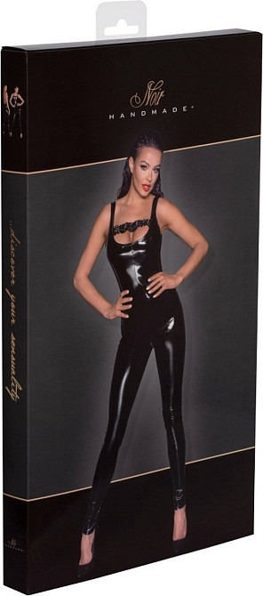 Комбинезон с открытой спиной виниловый Noir Handmade F249 черный, S Sex Aura Киев - изображение 4
