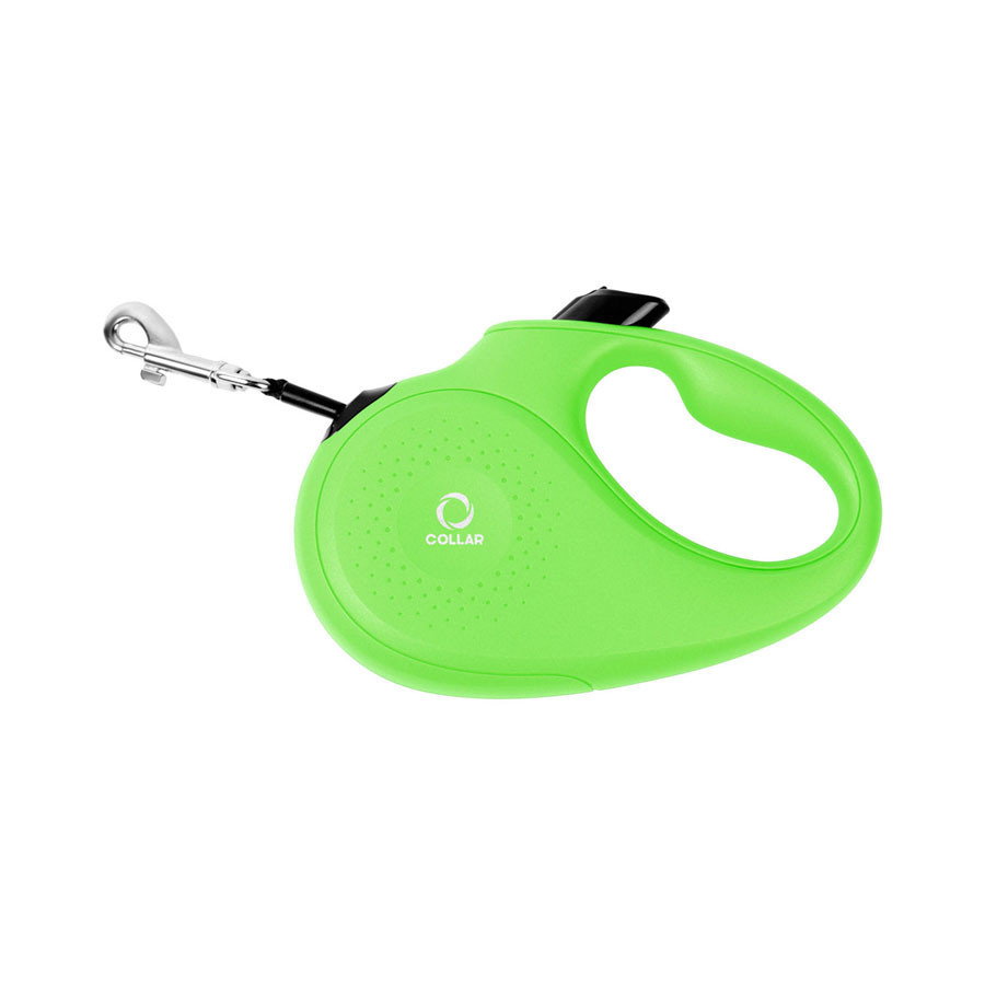 Повідець-рулетка CoLLaR для собак, розмір L, 50 кг, 5 м, світловідбивна стрічка, салатовий Київ - фото 2