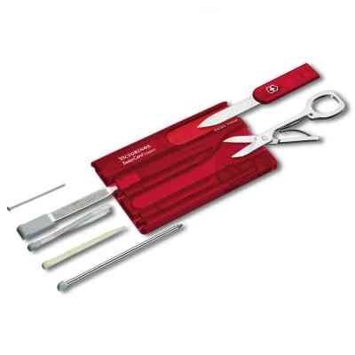 Ніж Victorinox SwissCard Transparent Red Blister (0.7100.TB1) Вінниця