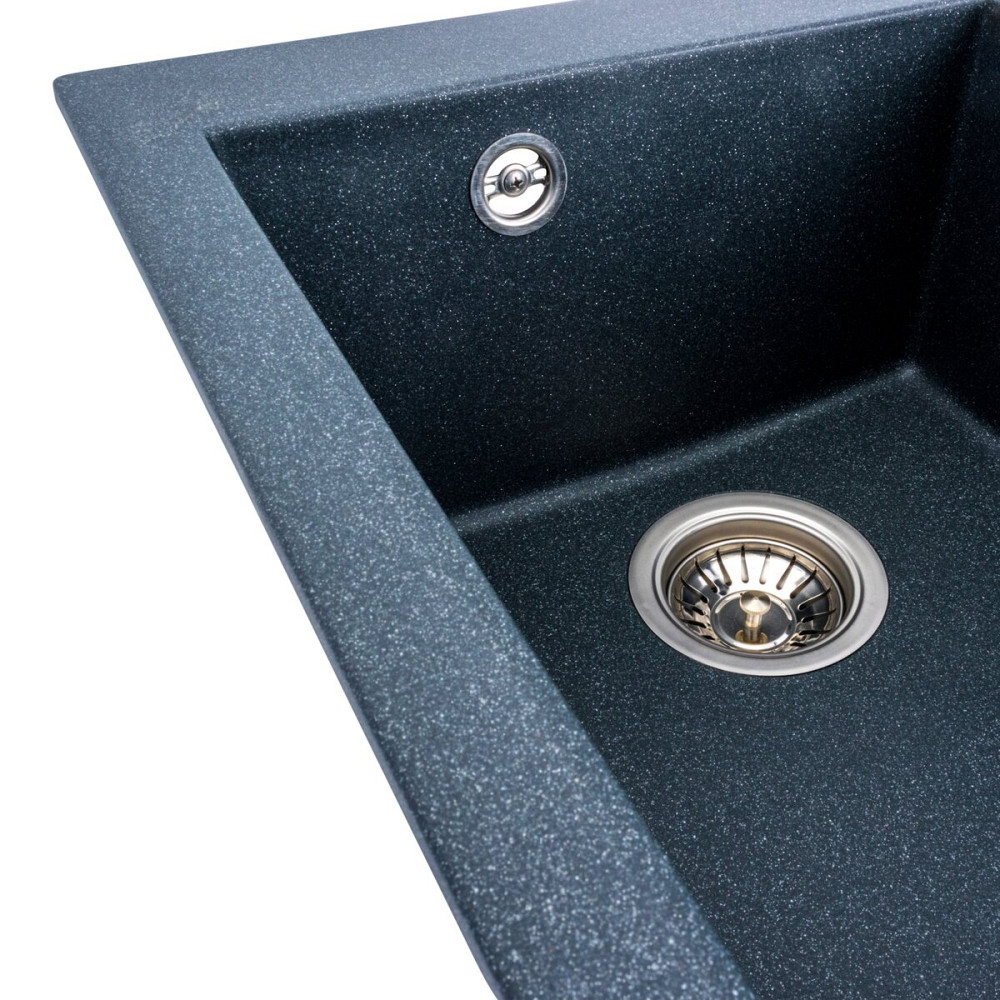 Гранітна мийка для кухні VALESO SOKIL 4150 матова Антрацит Коломыя - изображение 4