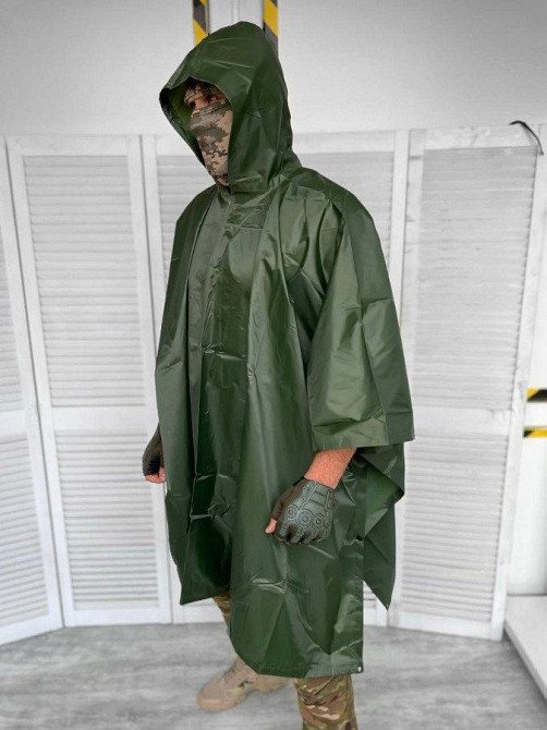 Дощовик пончо тенд хакі олива Одеса - фото 1