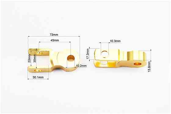 Подовжувач заднього амортизатора 45мм к-кт 2шт + болти + гайки, жовтий Київ