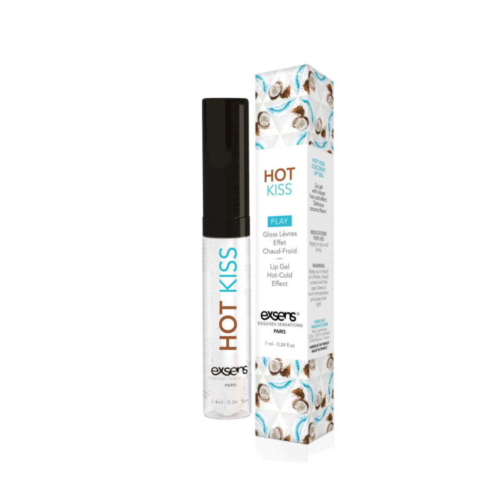 Стимулювальний блиск для губ EXSENS Coconut Hot Kiss 7 мл, зігріває та охолоджує Sex Aura Київ - фото 4