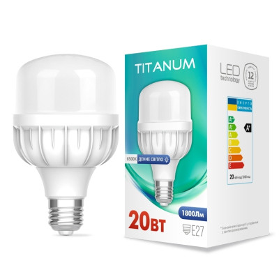 Лампочка TITANUM A80 20W E27 6500К (TL-HA80-20276) Винница - изображение 2