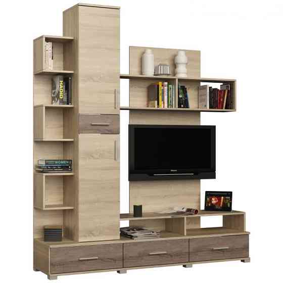 Стінка для вітальні Еверест Бриз + Пенал 18 сонома + трюфель (DTM-2328) Дніпро