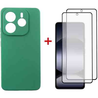 Чохол до мобільного телефона Dengos Xiaomi Redmi Note 14 5G Soft + glass 2pcs (Mint) (DG-CTG2P-14) Вінниця