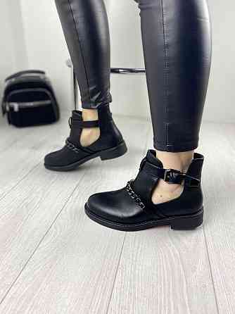 Жіночі черевики MENGTING чорні еко-шкіра 38р. (2029) Коломия