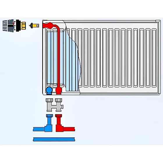 Клапан INNER під термоголовку М30x1,5 панельного радіатора OPTIMUM/KALITE 1/2″ЗР (в трубу) (000022029) Київ
