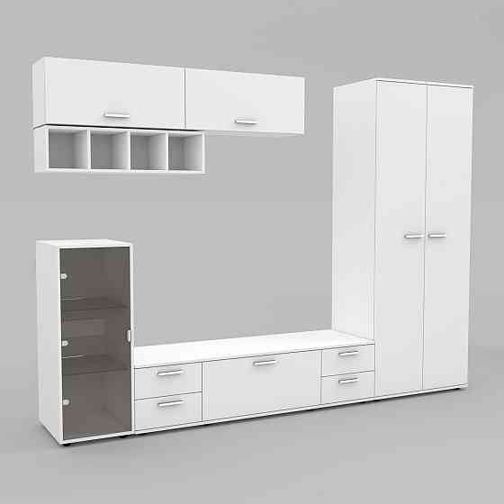 Стенка в гостиную Hugo-1, Белый, 2860х520х2120 Львов