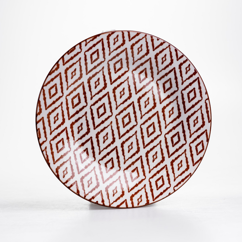 Столовий сервіз на 6 персон 24 предмети порцеляновий HP-HK-A10 Коричневий Коломия - фото 4