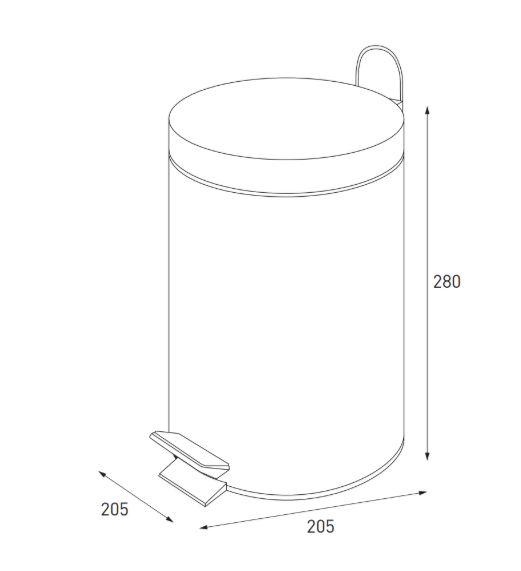 Відро для сміття кругле Zerix Solo-TC0105 SS Color мале 5 л колір нерж. сталь (ZX5897) Чернівці - фото 3