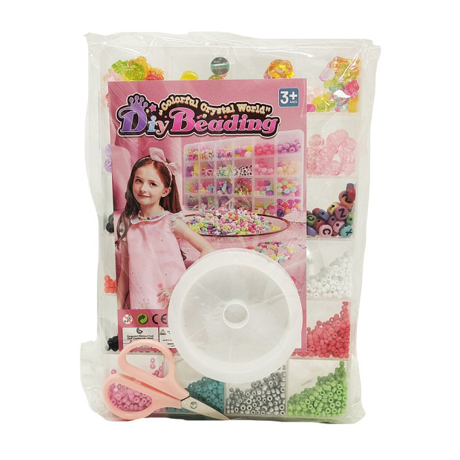 Дитячий набір бісеру для створення прикрас 610-34 ножиці, волосінь у комплекті Вінниця - фото 4