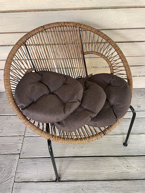 Подушка для стільців (38x38х5 см) кругла Decorator Мальмо колір коричневий 84-042 Київ - фото 5