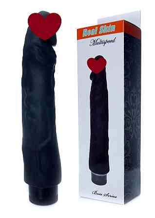 Вібратор Wibrator-Real Skin - Black Sex Aura Київ