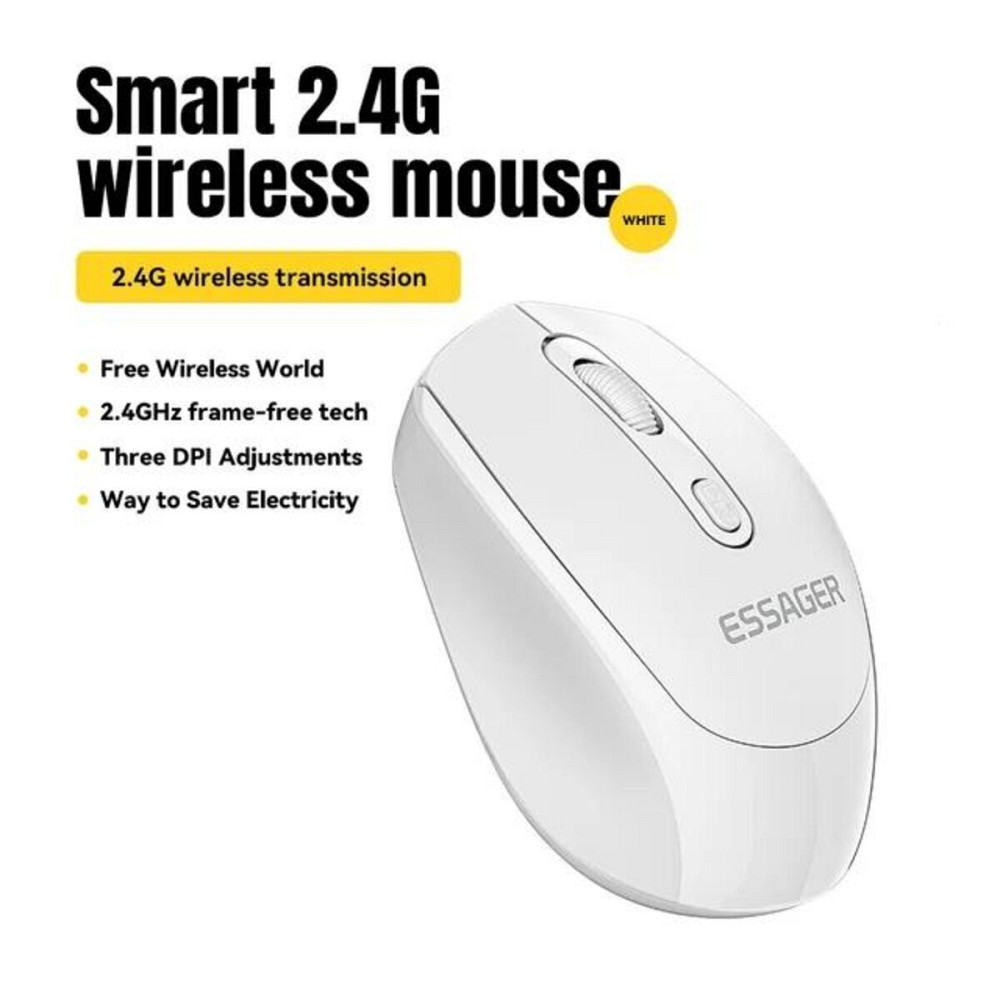 Миша безпровідна ESSAGER (Color box)Spirituel 2.4G wireless mouse White (ESBWX-LD02-Z) Киев - изображение 2