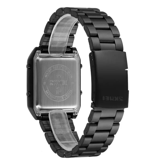 Чоловічий наручний годинник Skmei 1879 (Чорний з чорним) Вінниця - фото 8