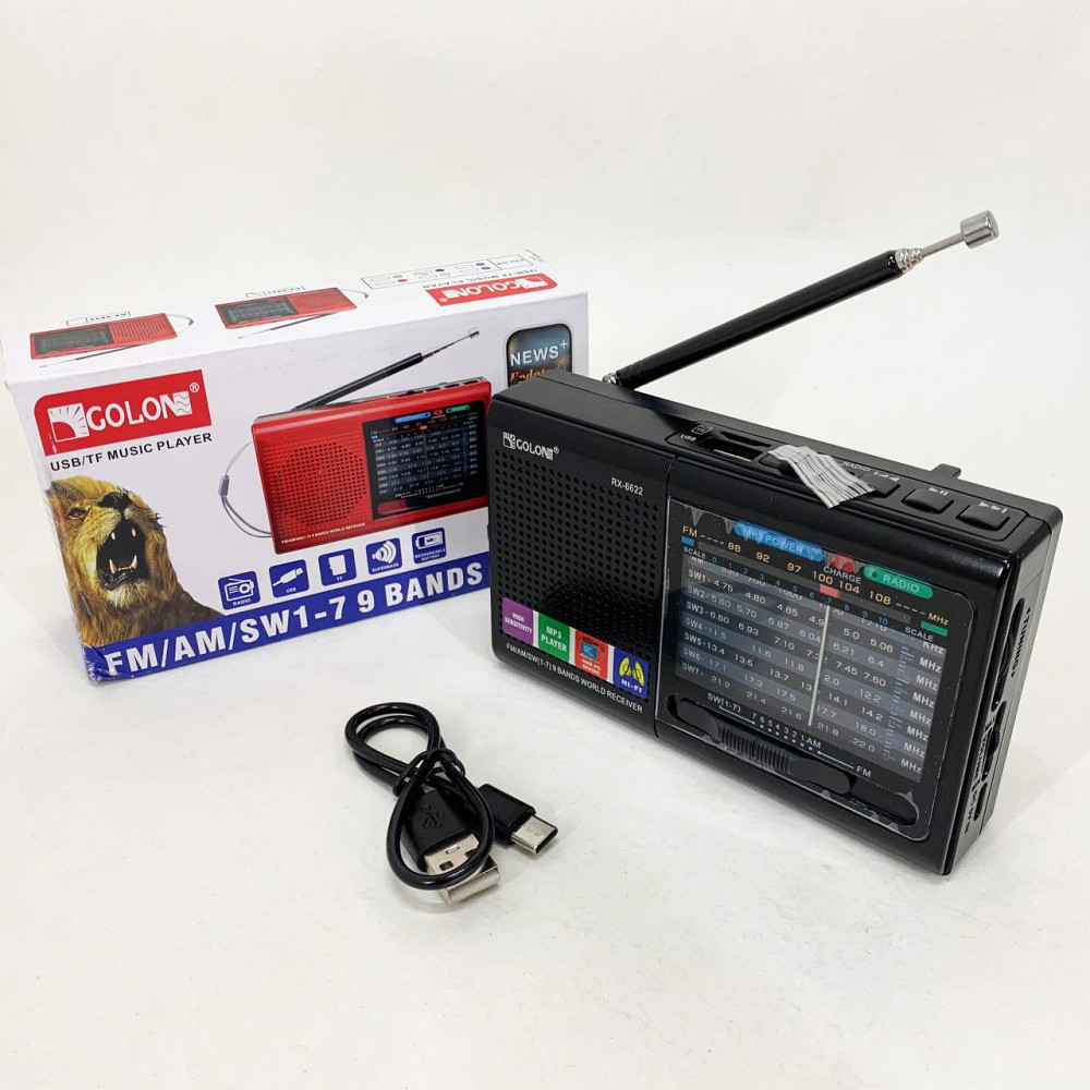 Радио с слотом для флеш-накопителя MP3 USB Golon RX-6622, Ретрорадио, Радиоприемники fm диапазона PZ-65 Львов - изображение 10