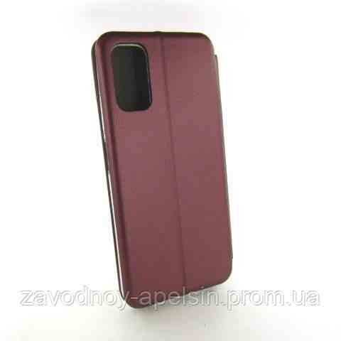 Чохол книжка Підставка Xiaomi Poco M3 pro Note 10 5G (бордовий) Одеса
