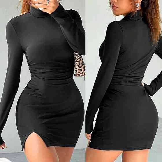 Жіноче тепле мініплаття з трикотажу пума Чорний, 42/44 Одеса