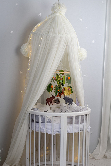 Дитячий мобіль на ліжечко для немовлят об'ємний WooolyWool «Ліс» Київ - фото 6
