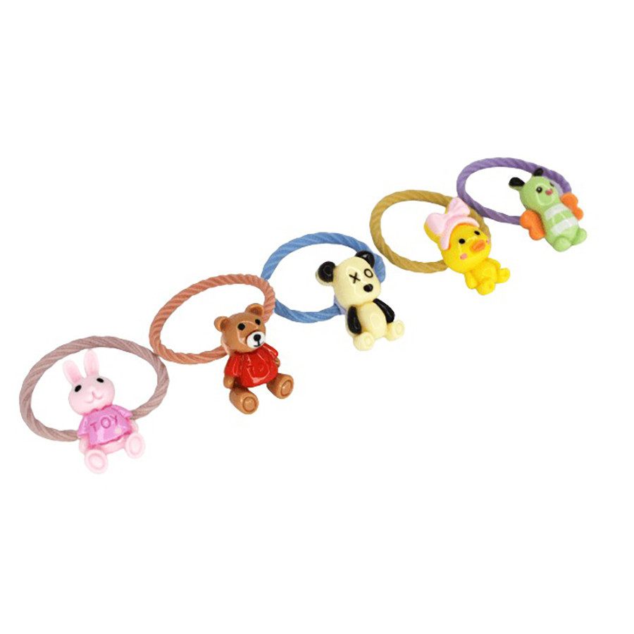 Дитячі резинки для волосся "Веселі тваринки" 0108-308 в коробочці міні Вінниця - фото 2