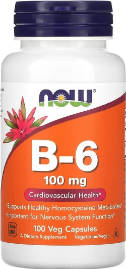 Вітамін В6 NOW Vitamin B-6 100 mg 100 caps Київ - фото 1