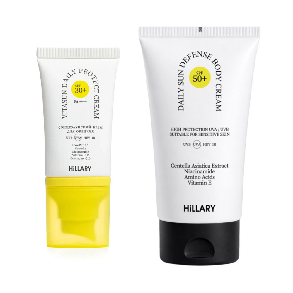 Набор для защиты кожи лица и тела от фотостарения SPF 50+ Hillary Face & Body Photoaging Defense Set Киев - изображение 1