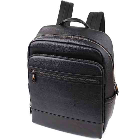 Городской рюкзак унисекс из натуральной кожи Vintage 23046 Черный Киев