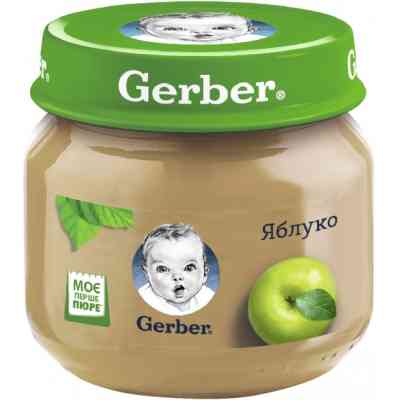 Дитяче пюре Gerber Яблуко з 6 місяців 80 г (7613033514036) Вінниця