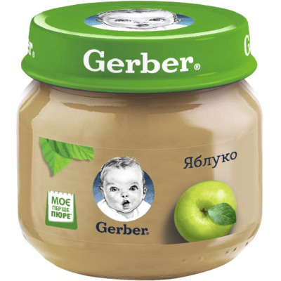 Дитяче пюре Gerber Яблуко з 6 місяців 80 г (7613033514036) Вінниця - фото 1