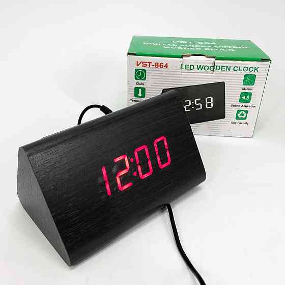 Електронний годинник з вбудованим дисплеєм, Настільний цифровий годинник з підсвічуванням AS-69 Івано-Франківськ