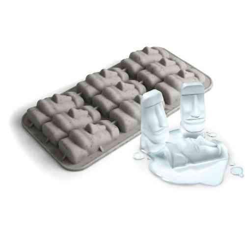 Молд силіконовий Моаї 11 на 20 см сірий Київ