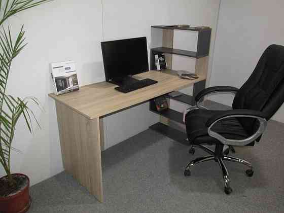 Cтіл комп'ютерний з полицями М-ЗОН Джеко 1416P правий Німфея Альба (MZN-031028) Львів