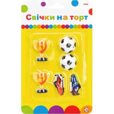Свічка Maxi Футбол 6 шт на торт (MX624032) Вінниця