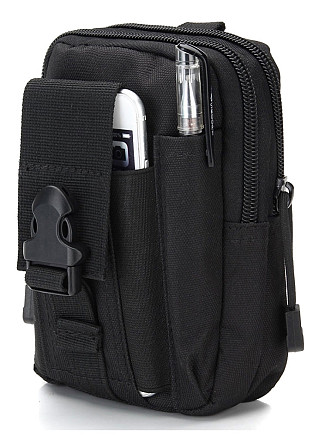 Сумка тактична поясна EDC Molle (барсетка, аптечка) чорна S000087 Київ - фото 1