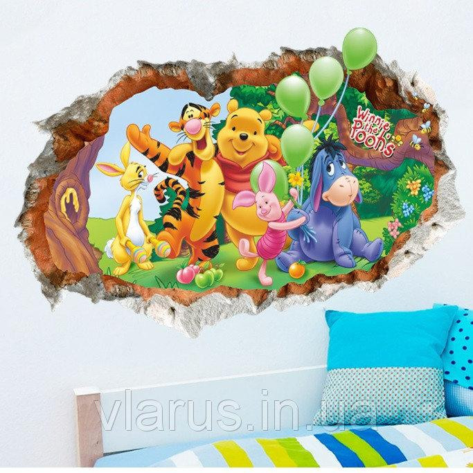 Інтер'єрна наклейка дитяча Вінні-Пух 3D Київ - фото 3