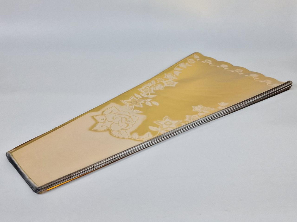 Конусне паковання під квіти h80/14низ/38верх метал золото (100 шт) візерунок144 (2) (100 шт) Харків - фото 1