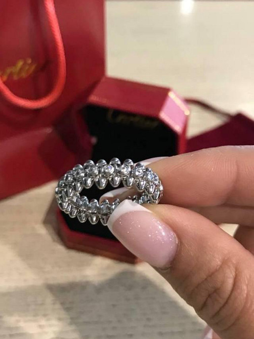Кольцо Cartier Juste un Clou (“зубчики”) — покрытие серебро 925 / с цирконием Одесса - изображение 8
